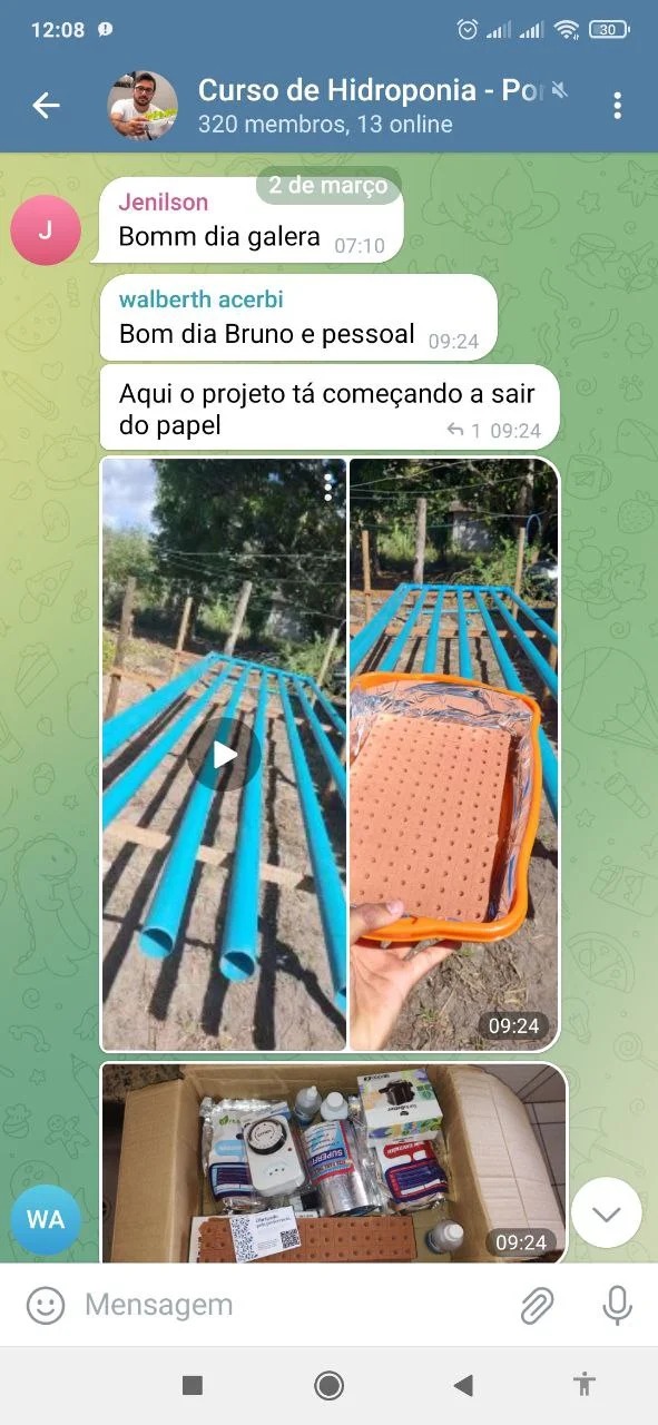 Curso de hidroponia cultive na agua Bruno Palma